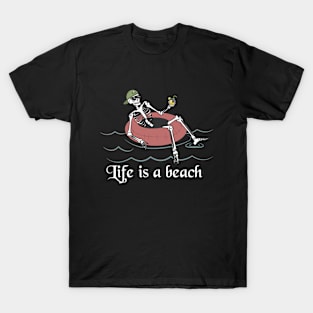 Life is a beach | Swim Skeleton T-Shirt
